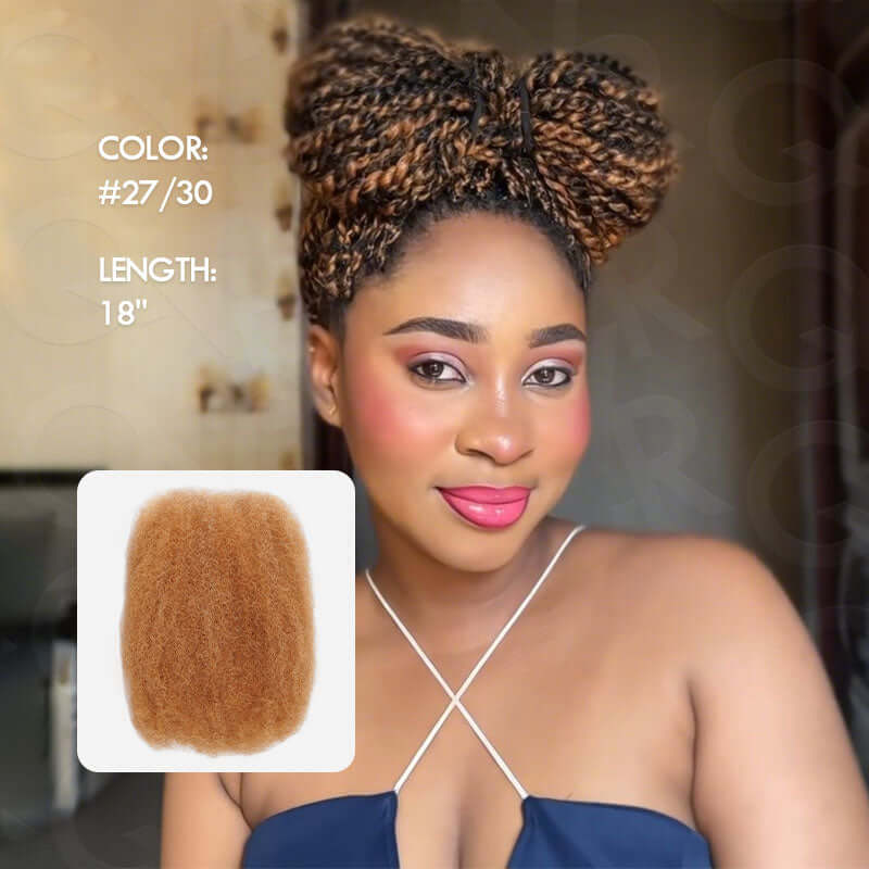 #27/30 Afro Kinky Bulk Mixed Color Human Hair for Braiding DreadLock