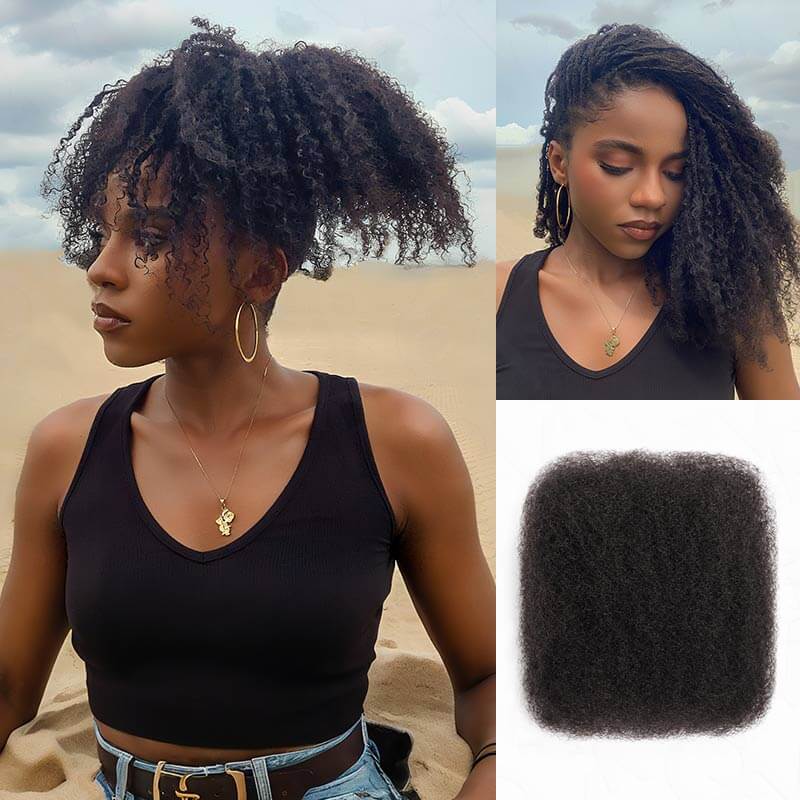 QVR Knotless Braids&Twist Human Hair Extensions Natural Black Braiding Hair Beginner Friendly