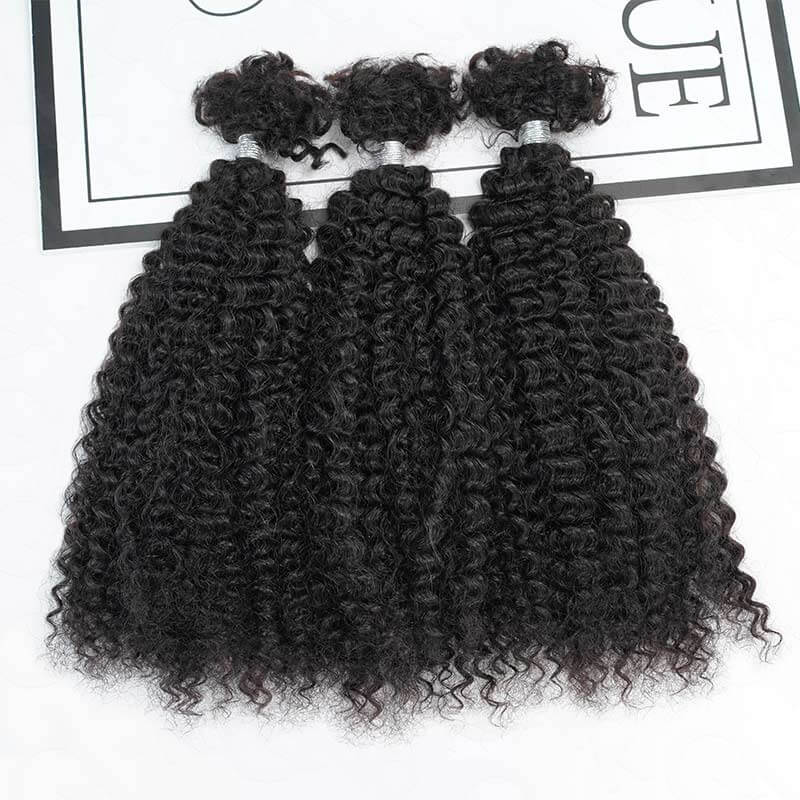 QVR Knotless Braids&Twist Human Hair Extensions Natural Black Braiding Hair Beginner Friendly