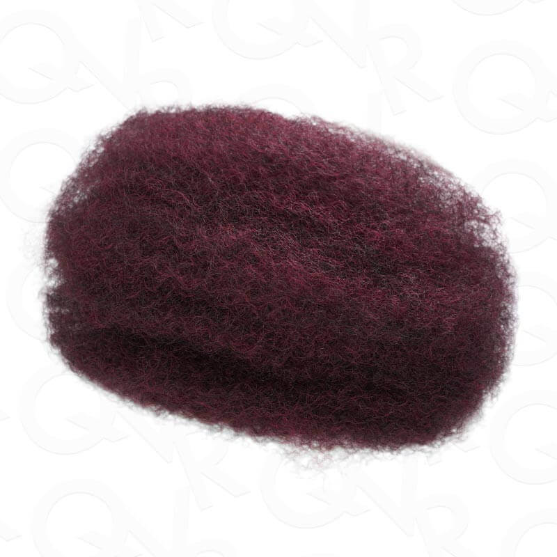 QVR Reddish Brown Color Afro Kinky Bulk Human Hair For Braiding Dreadlock Hair