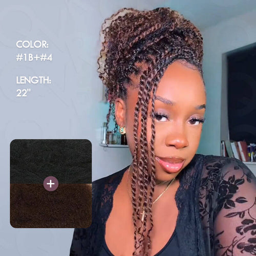 #1B+#4 Two Colors Afro Kinky Bulk Human Hair For Braiding DreadLock