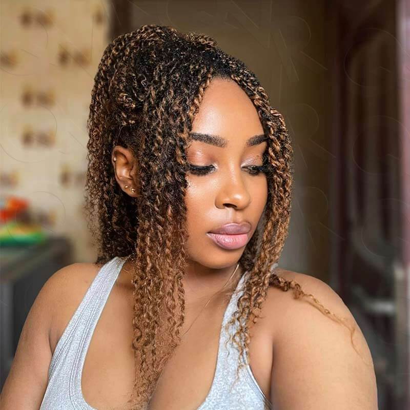#27/30 Afro Kinky Bulk Mixed Color Human Hair for Braiding DreadLock
